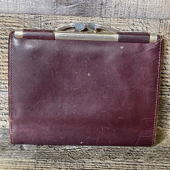 LeBaron Leather Bifold Wallet Venice Calf ID Maroon - Picture 5 of 11